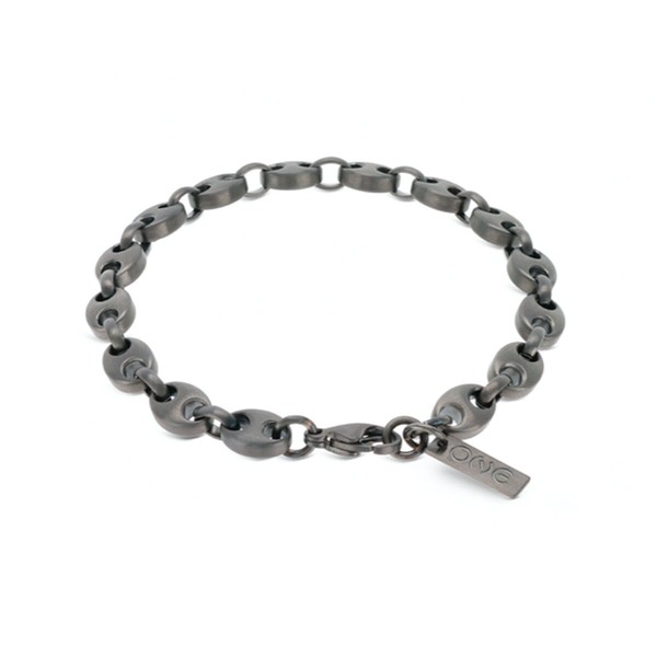 Miesten rannekorut One Jewels OAMB4107SG Hopeinen